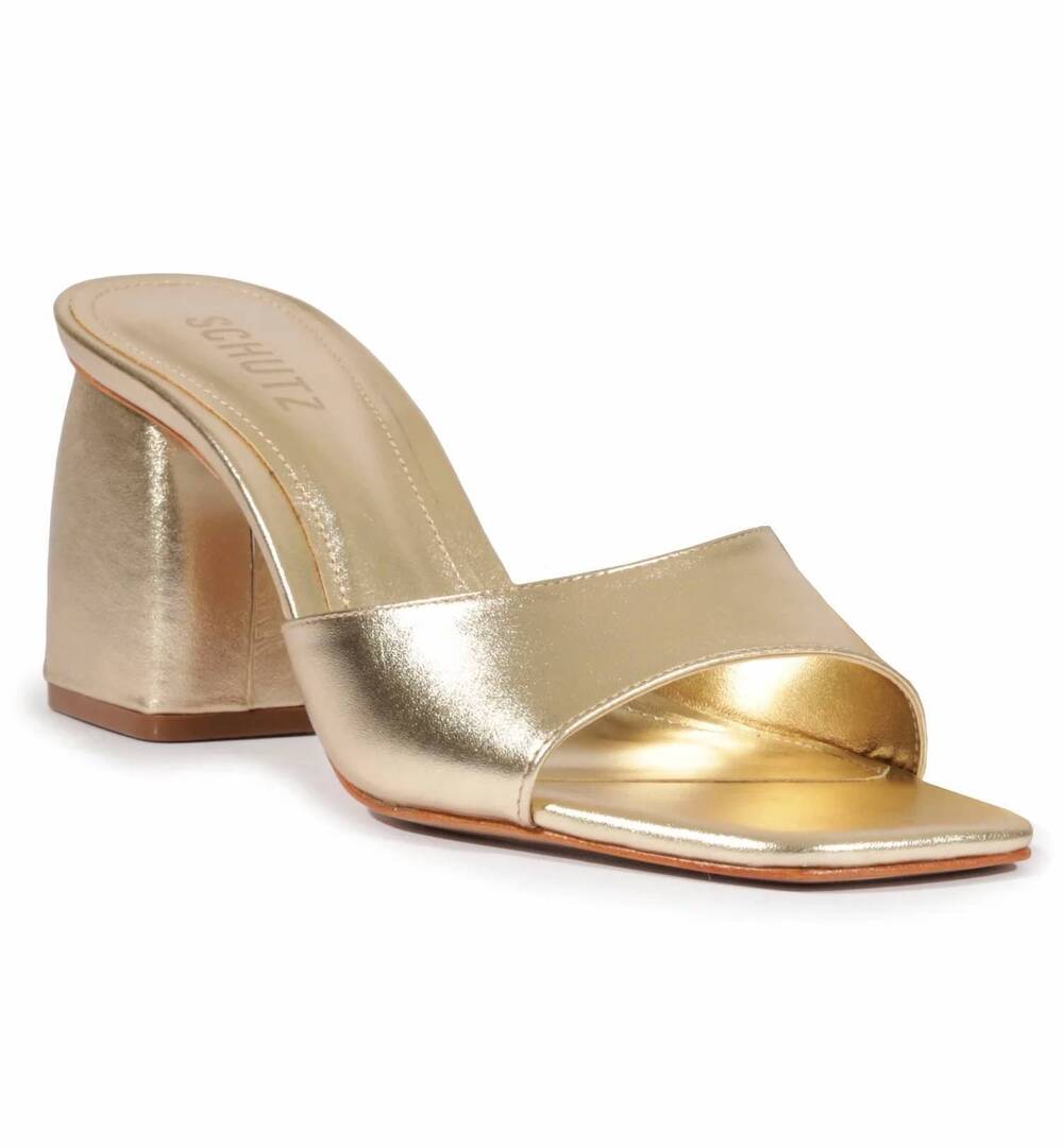 NEW SCHUTZ women's leena sandals in gold